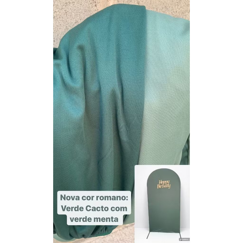 Capa Painel Romano Verde Musgo Dupla Face - Gê Locação 