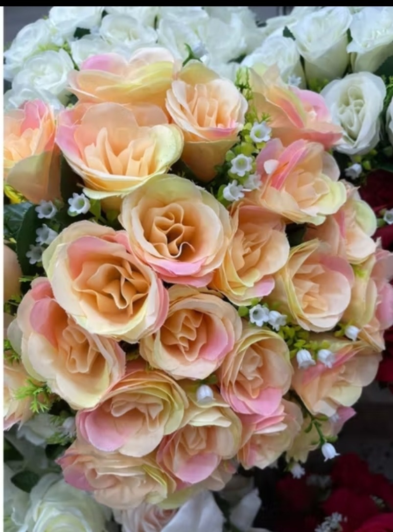 Flores Artificial Cor Champanhe - Gê Locação 