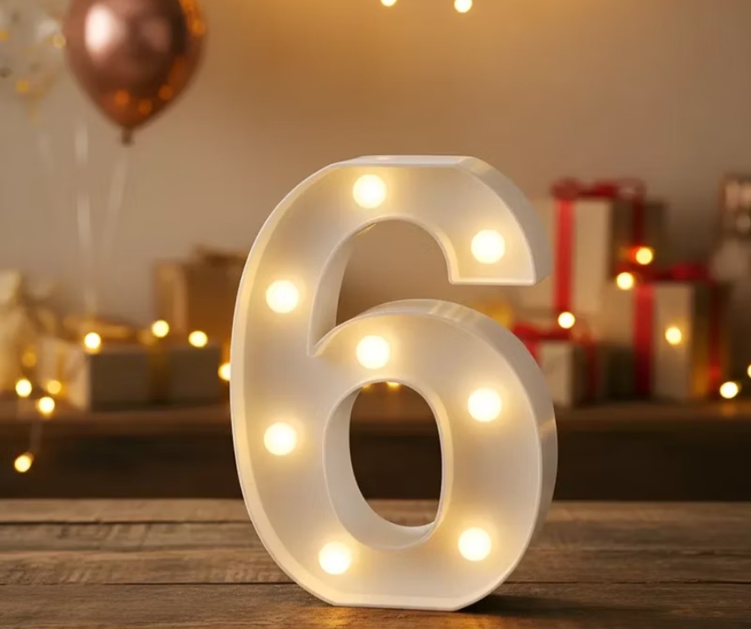 Número Led de Mesa 6 - Gê Locação 
