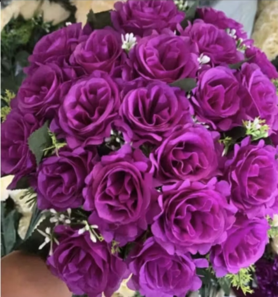 Flor Artificial Roxa - Gê Locação 