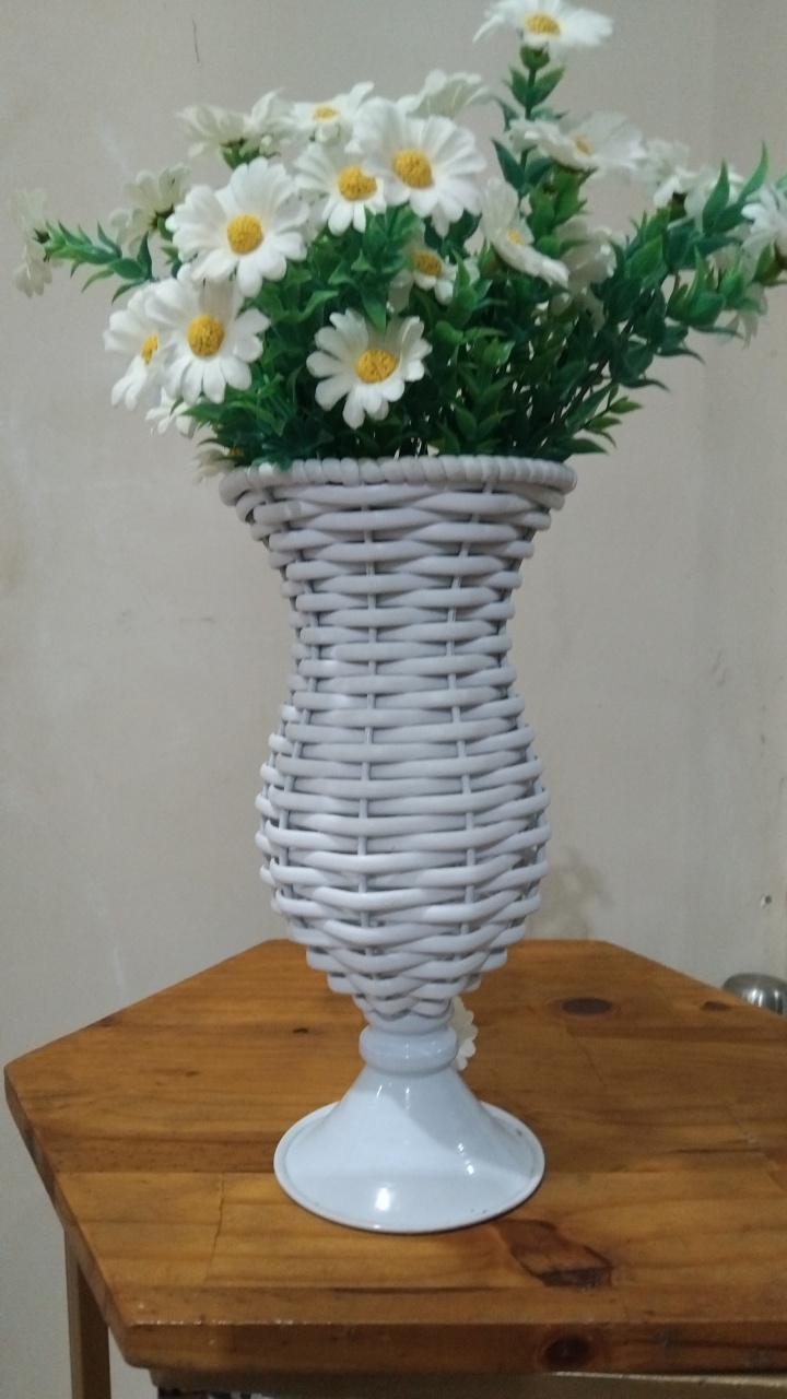 Vaso Branco Junco - Gê Locação 