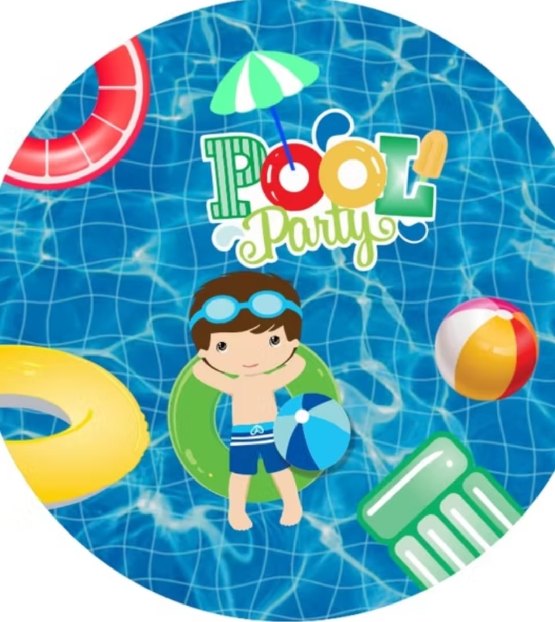 Capa Painel Menino Pool Paty - Gê Locação 