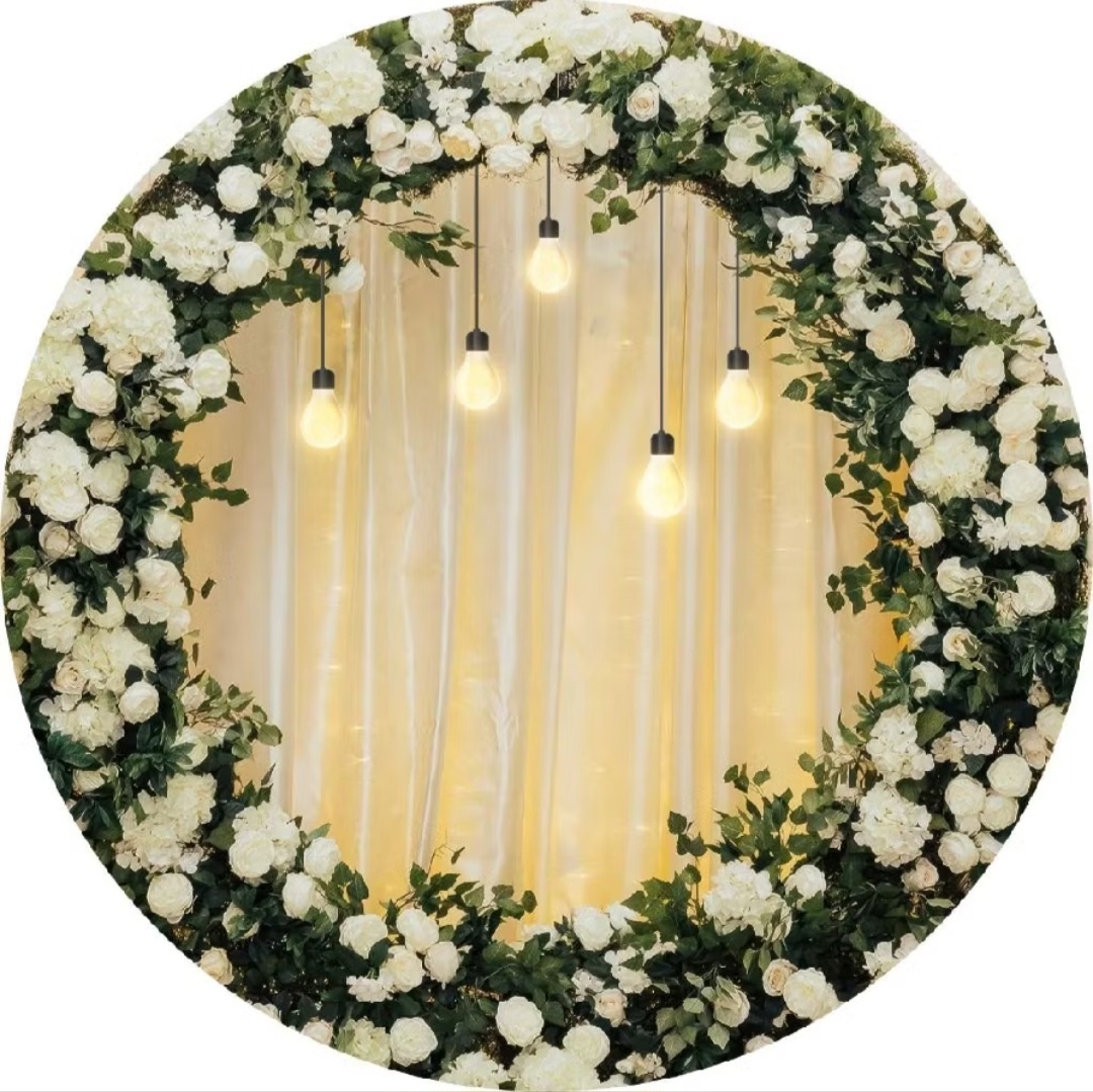 Capa Painel Floral Branco - Gê Locação 
