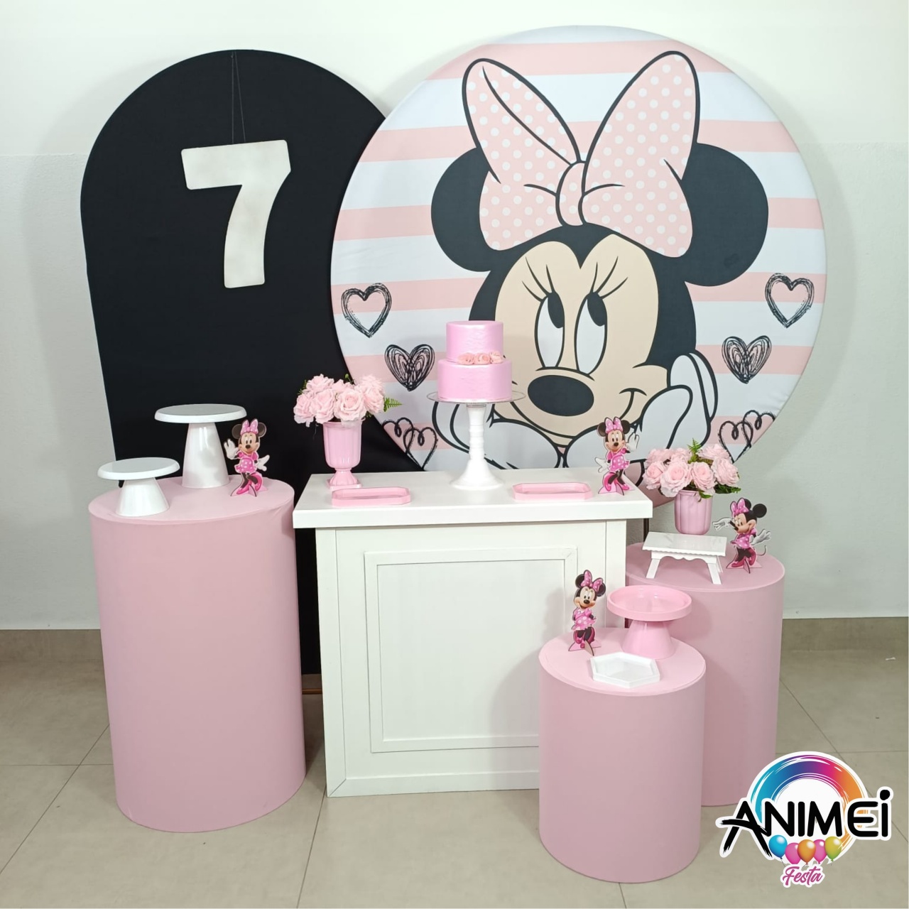 Minnie Rosa Ouro - Animei Festa