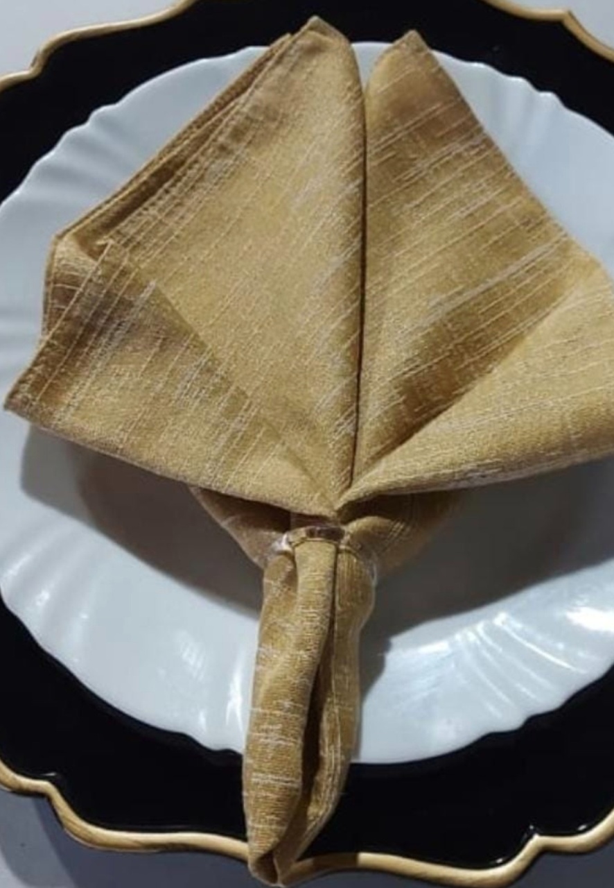 Guardanapo Dourado 44X44 (Lm) - Lis Mesa Posta