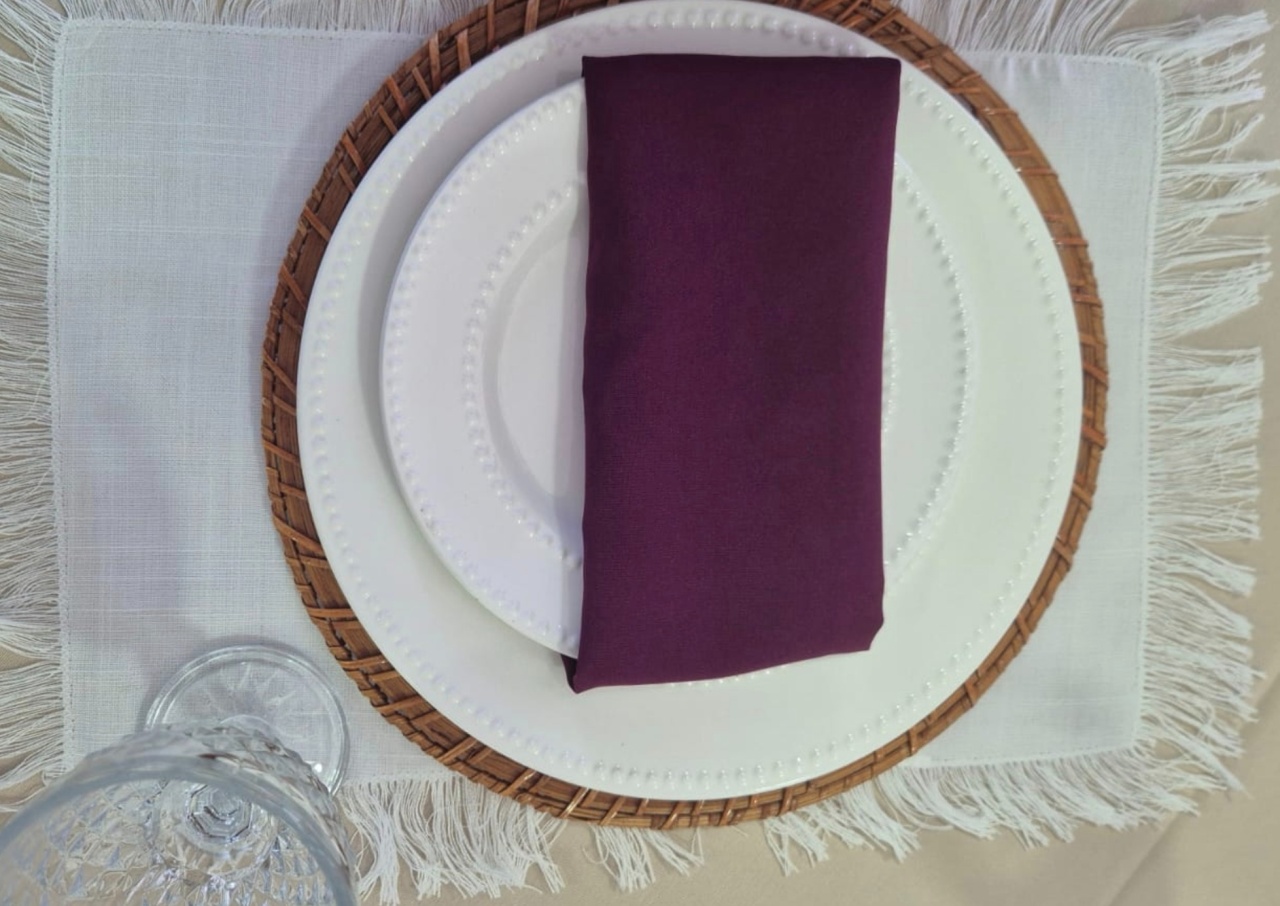 Guardanapo Vinho 45X45 - Lis Mesa Posta