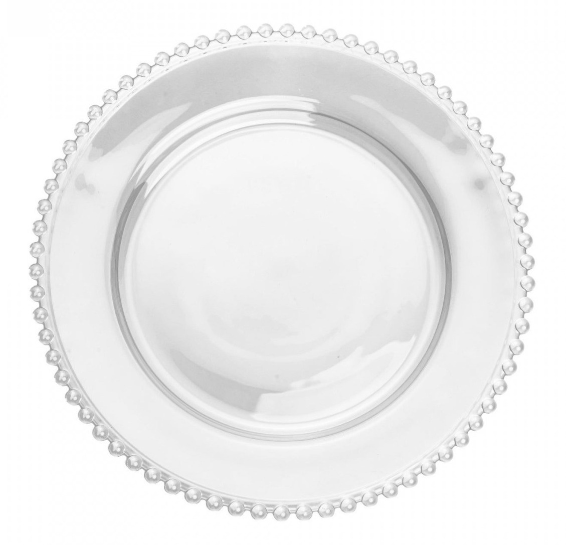 Sousplat de Cristal Pearl  - Lis Mesa Posta
