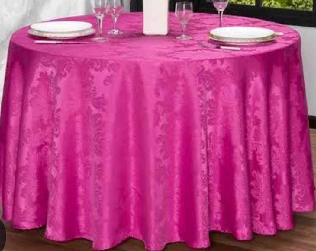 Toalha 08 Lugares Jaquard Pink - Lis Mesa Posta