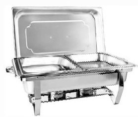Rechaud Retangular Inox  9L - Lis Mesa Posta