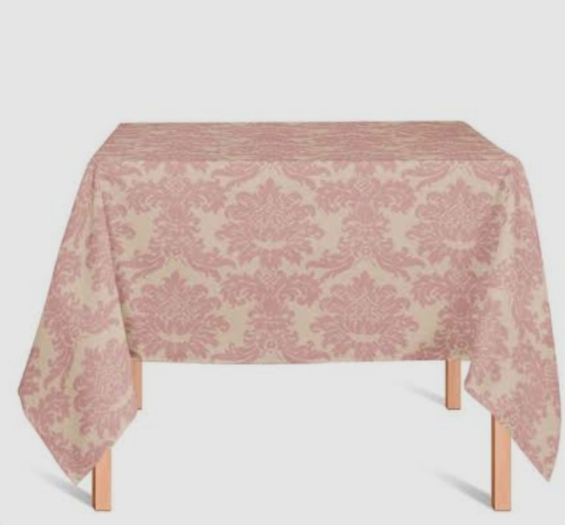 Toalha Quadrada 1.50X1.50 Rose - Lis Mesa Posta