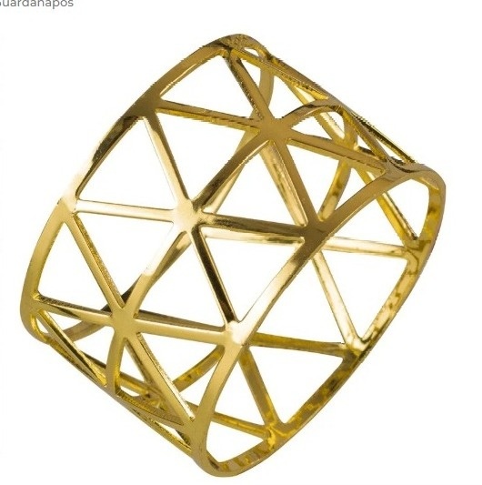 Porta Guardanapo Dourado - Lis Mesa Posta