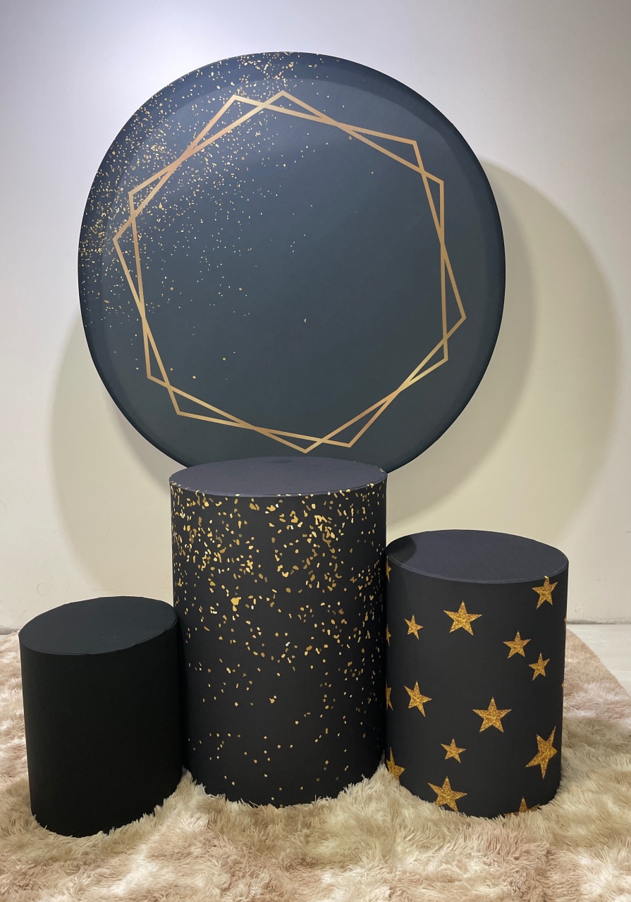 Preto Com Dourado  - Girassolfestas