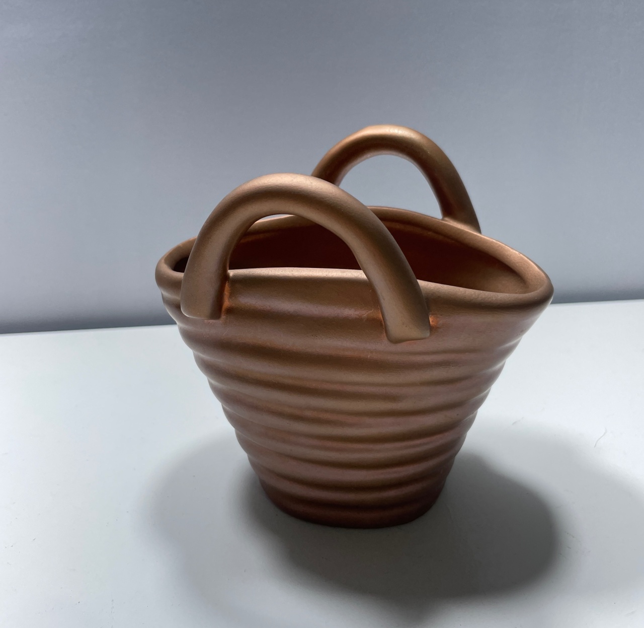 Mini Vaso Cesta Rose Gold Escuro - Girassolfestas