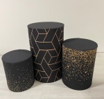 Preto Com Dourado Geométrico  - imagem 3