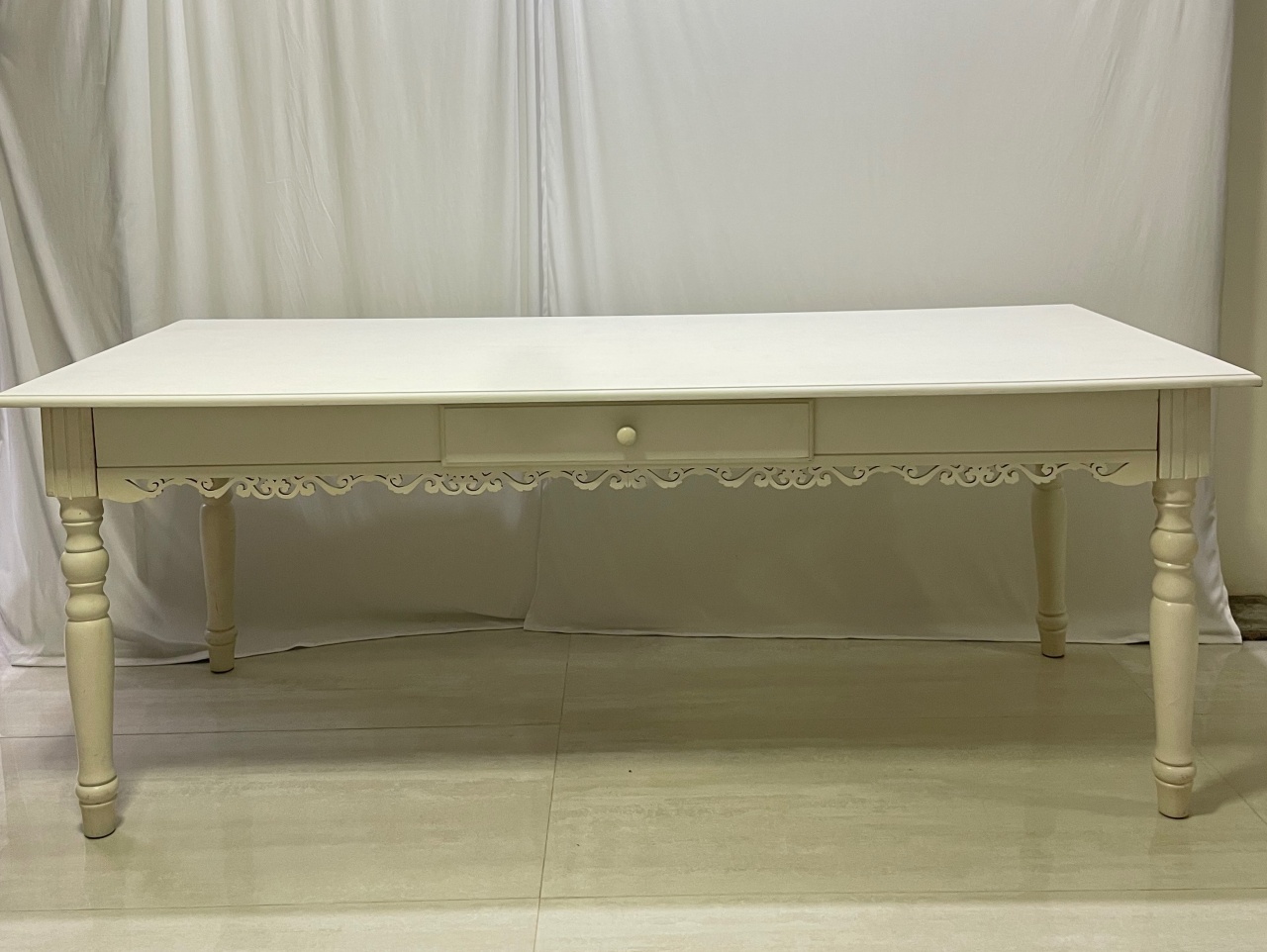 Mesa  Retangular Branca  - Girassolfestas