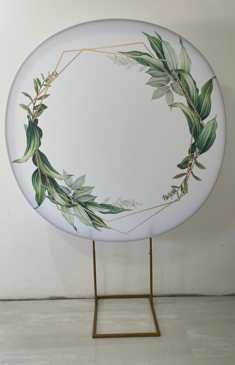 Branco Com Detalhes Verde E Dourado  - Girassolfestas