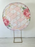 Rosa Com Dourado Geométrico  - imagem 1