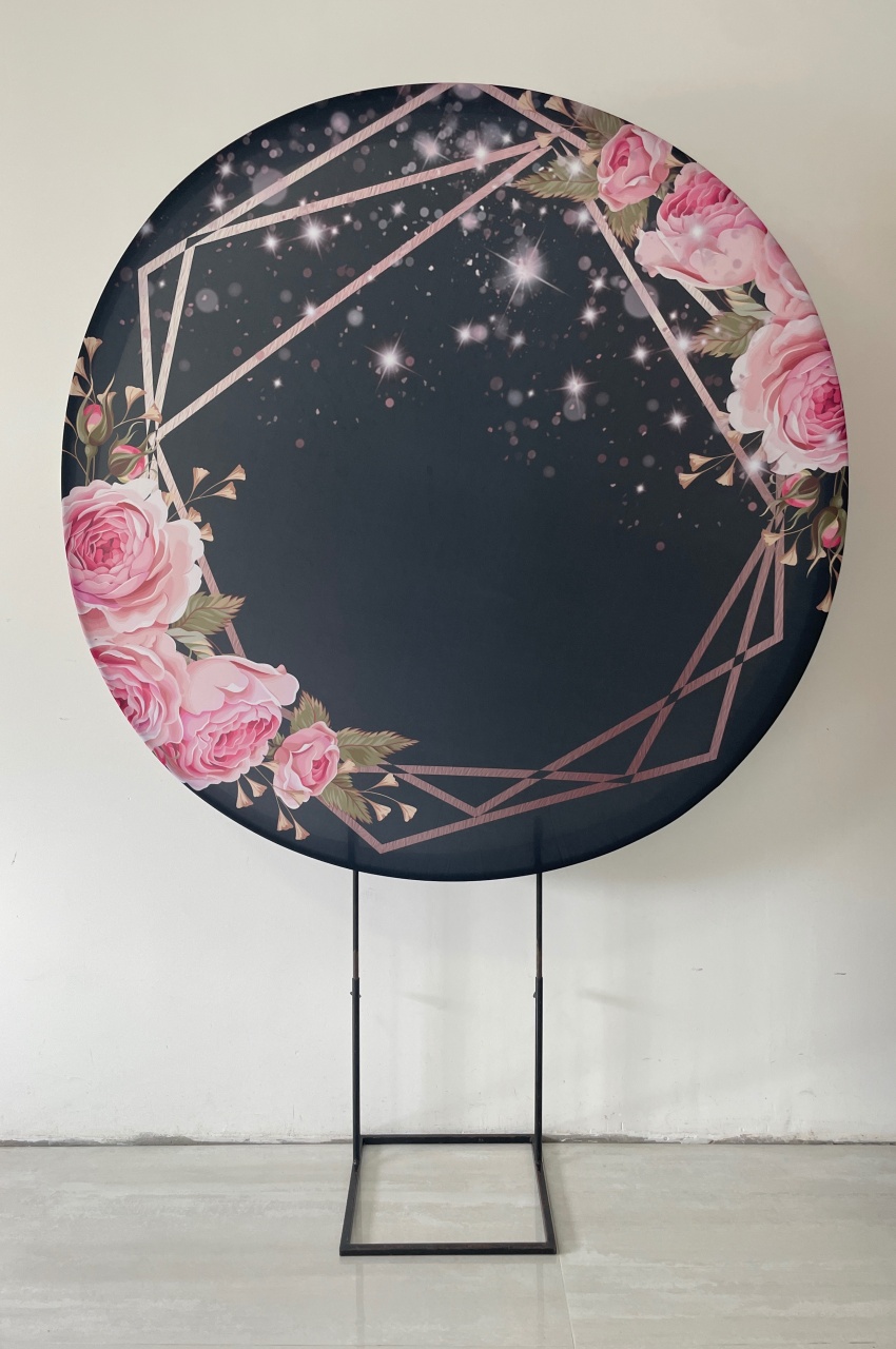 Preto Com Flores Rosa  - Girassolfestas