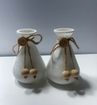 Mini Vaso Branco Com Corda E Botão  - imagem 2