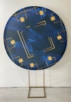 Azul Com Detalhes Dourado  - imagem 1