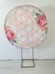 Rosa Com Dourado Geométrico  - imagem 2