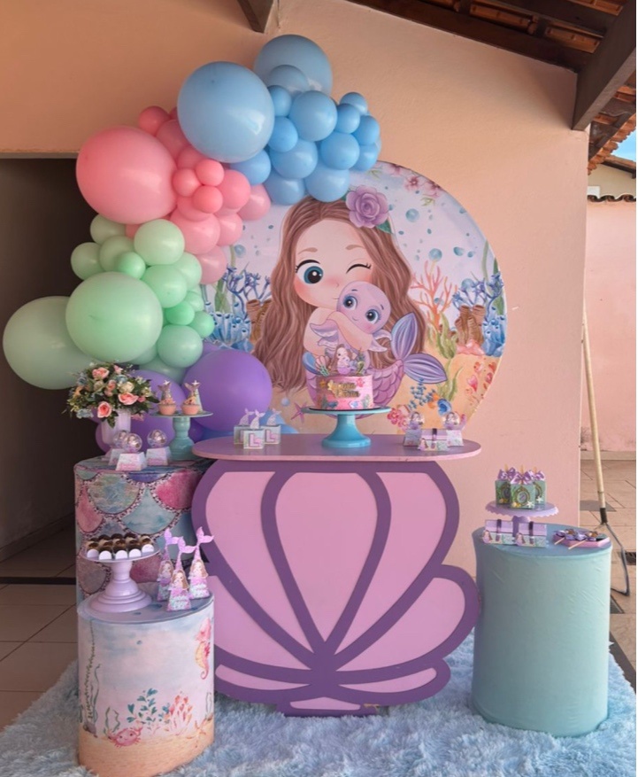 Sereia Decoração Com Balões - Mary festas 
