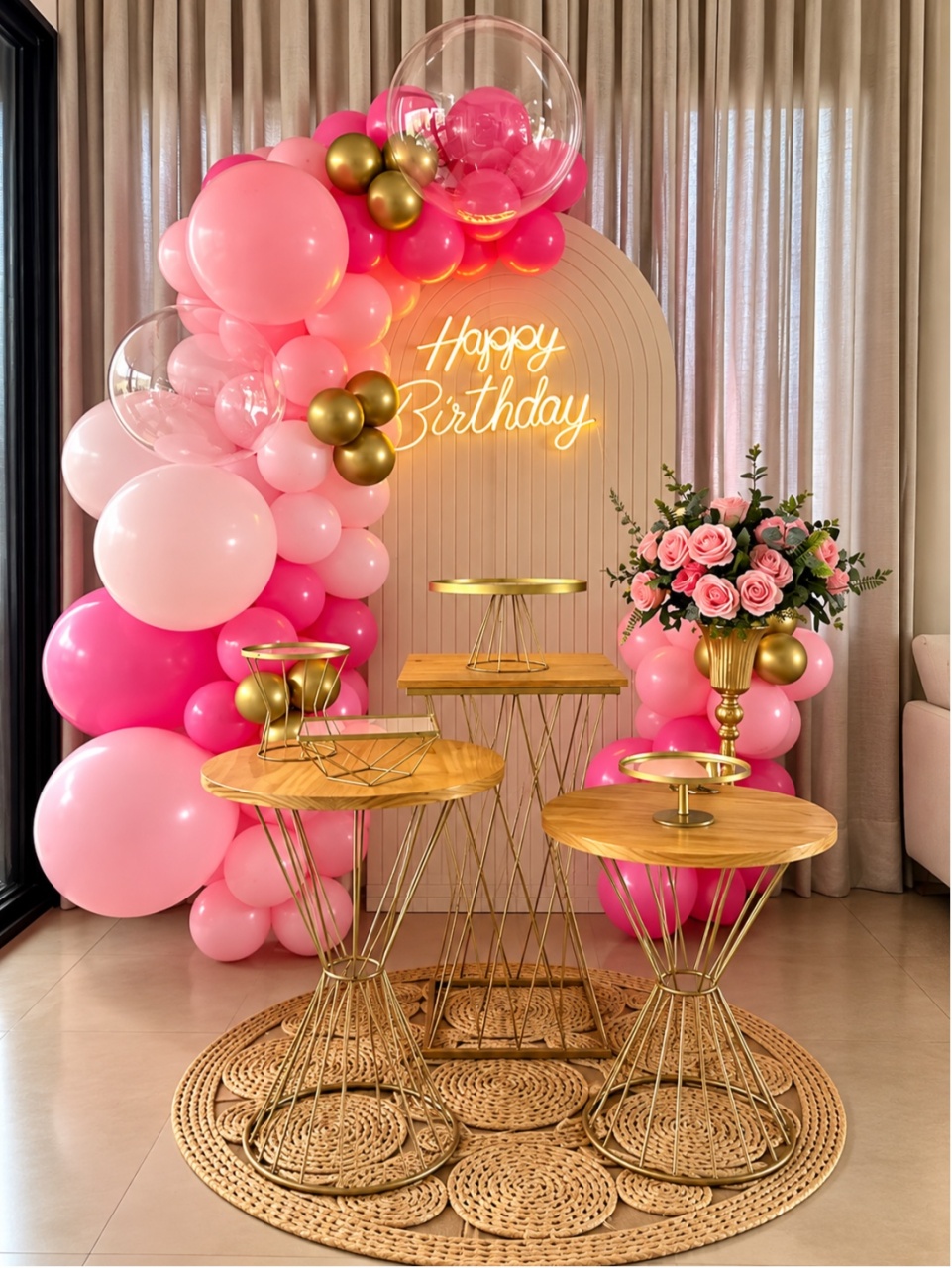 Decoraçao Linda Rosa - Mary festas 