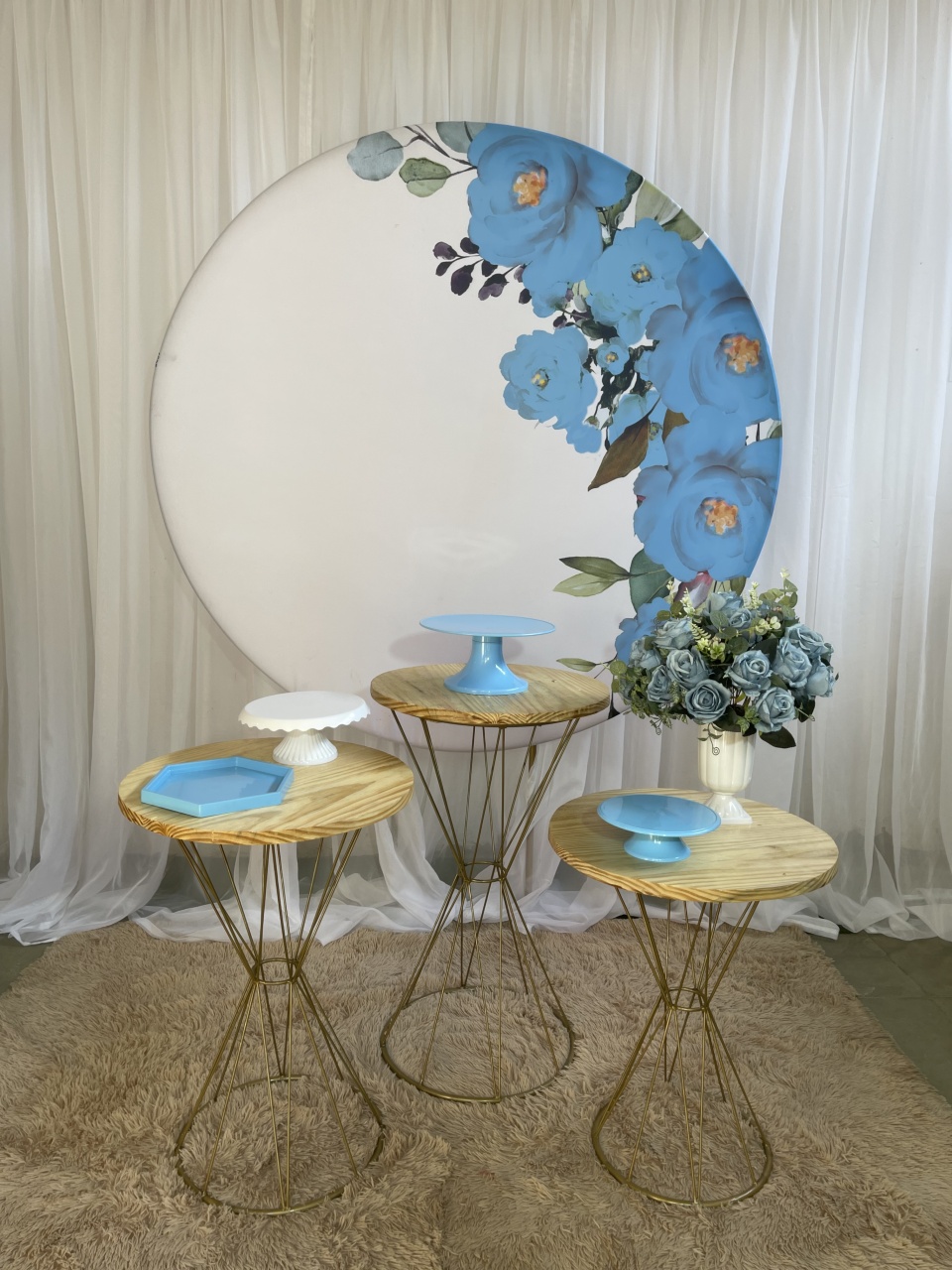 Kit Floral Azul - Mary festas 