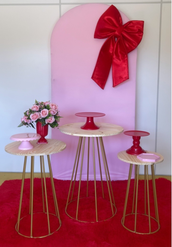 Cha Lingerie Rosa C Vermelho Pegue Monte - Mary festas 