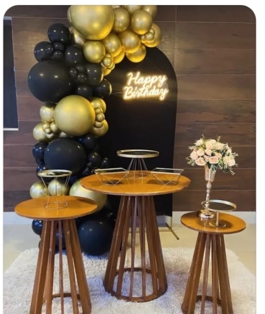 Dec Preto C Dourado - Mary festas 