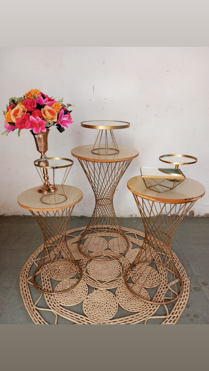 Trio de Mesas Luxo - Mary festas 