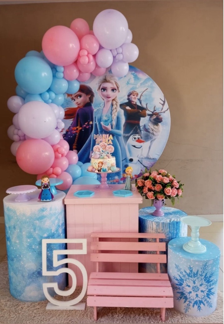 Decoração Com Baloes Frozen - Mary festas 