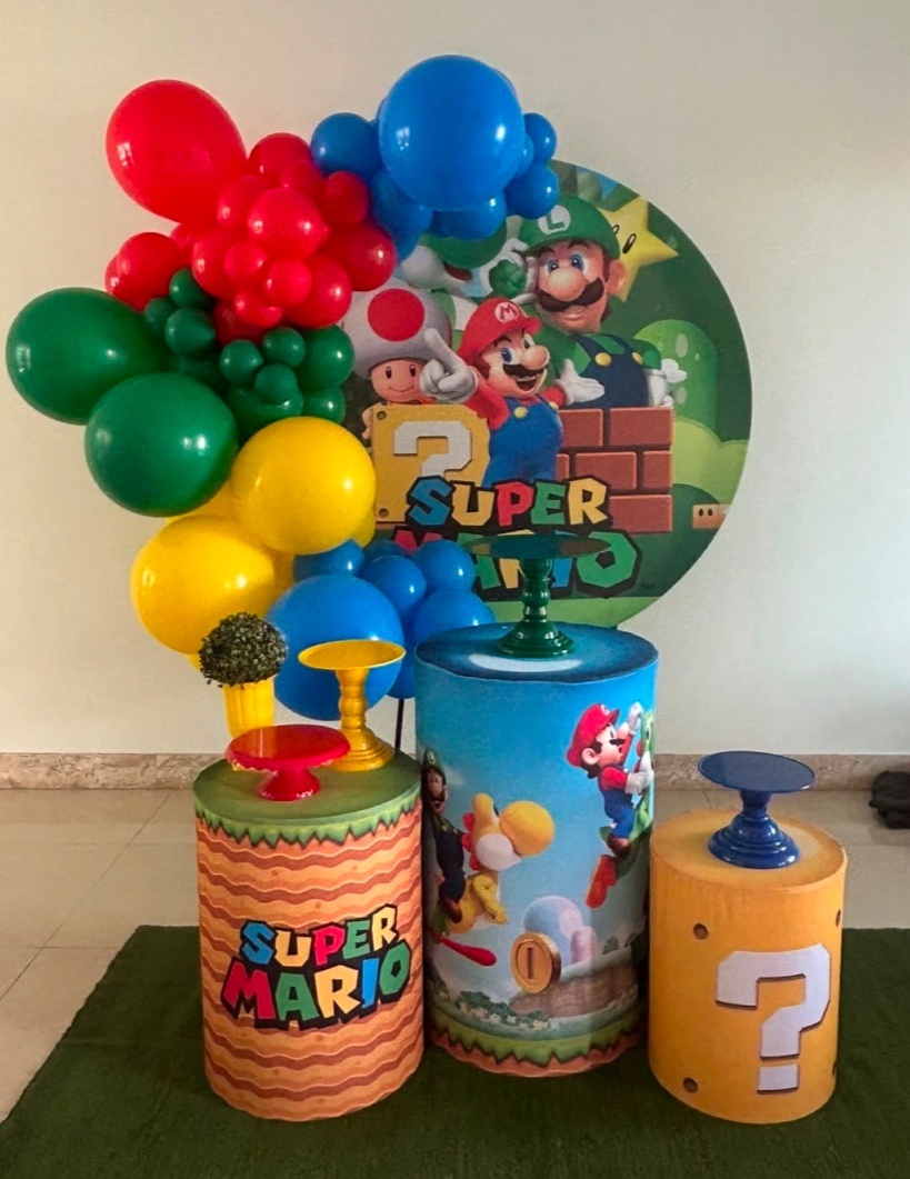 Super Mario Dec Baloes - Mary festas 