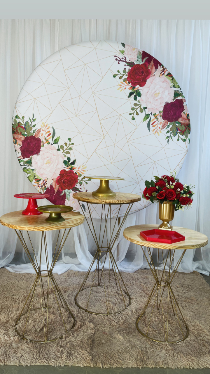 Kit C Painel Floral Vermelho - Mary festas 