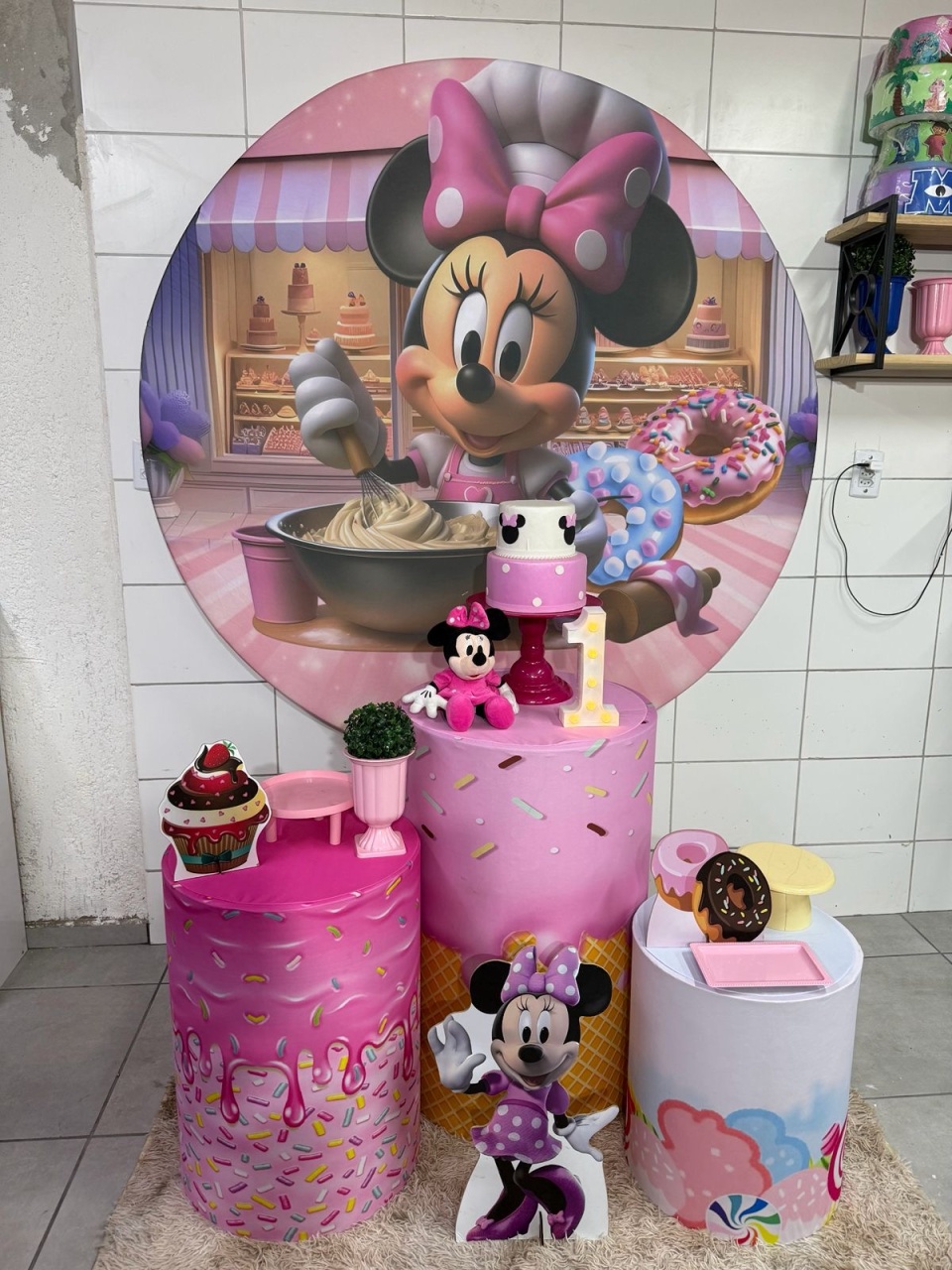 Kit Bronze 2 - Minnie Confeiteira - PinkBluedecoracoes