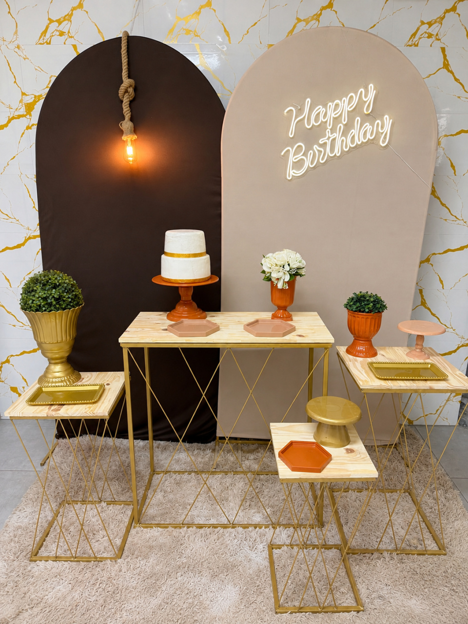 Kit Gold - Happy Marrom - PinkBluedecoracoes