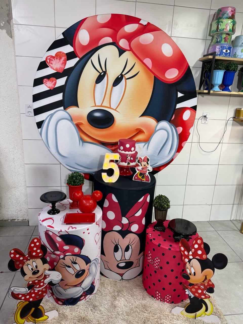 Kit Bronze 2 - Minnie Vermelha 3 - PinkBluedecoracoes