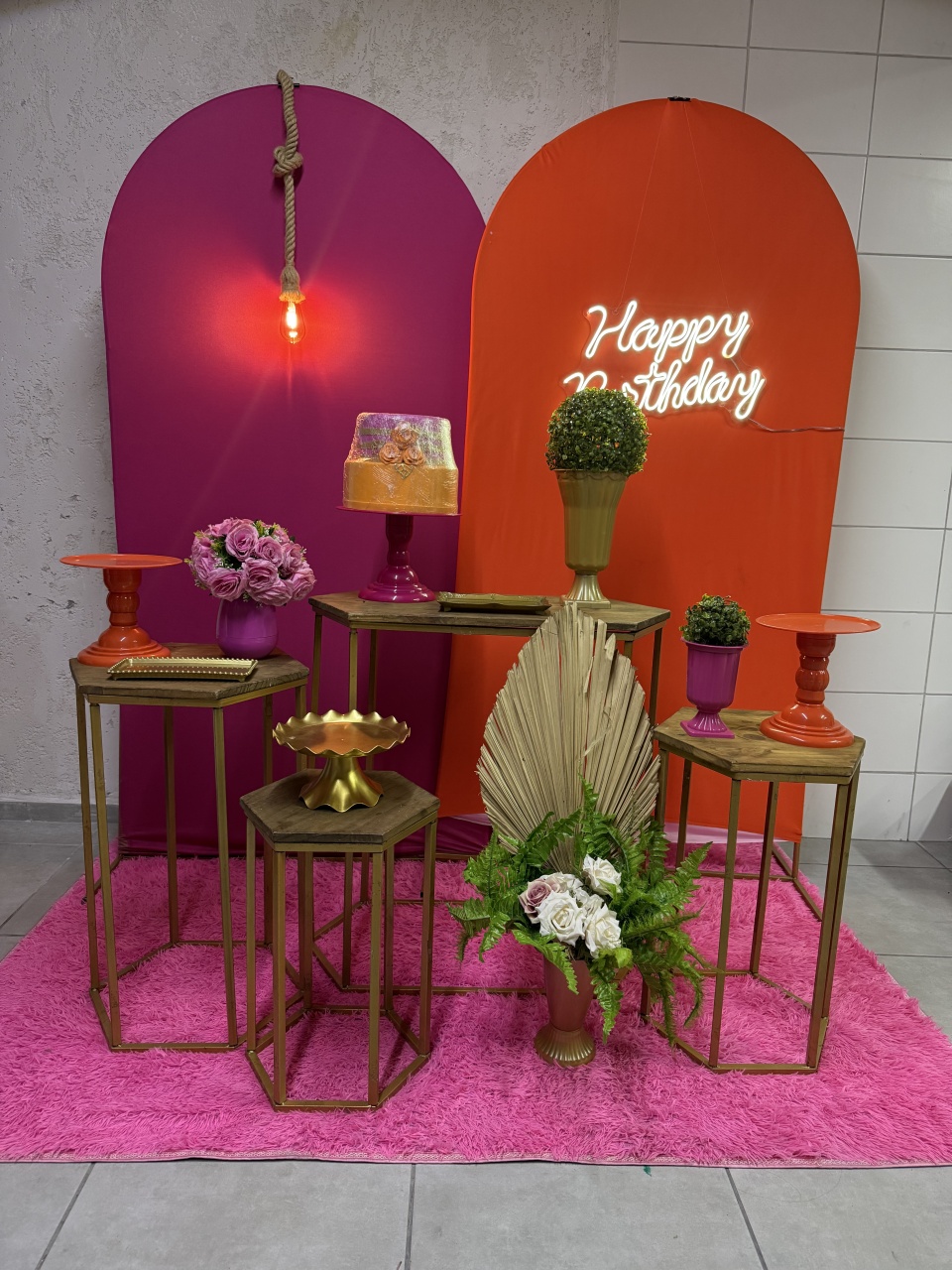 Kit Rústico - Laranja E Rosa - PinkBluedecoracoes