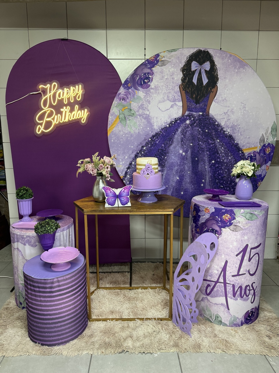 Kit Gold - 15 Anos Lilás - PinkBluedecoracoes
