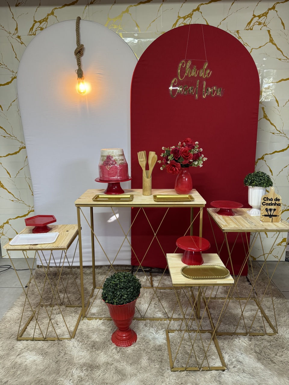Kit Gold - Chá de Casa Nova Vermelha - PinkBluedecoracoes