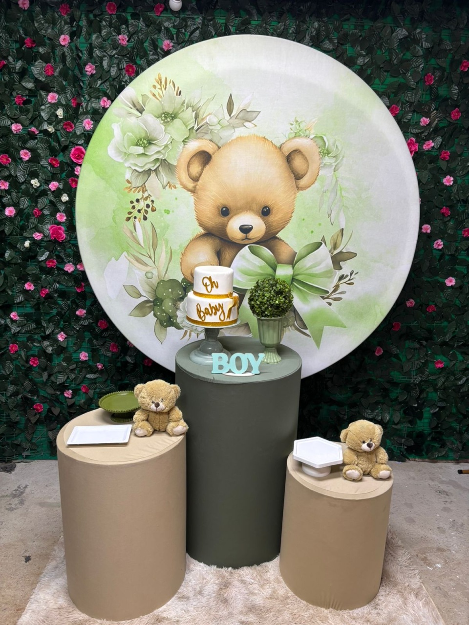 Bronze 1 - Urso Verde - PinkBluedecoracoes