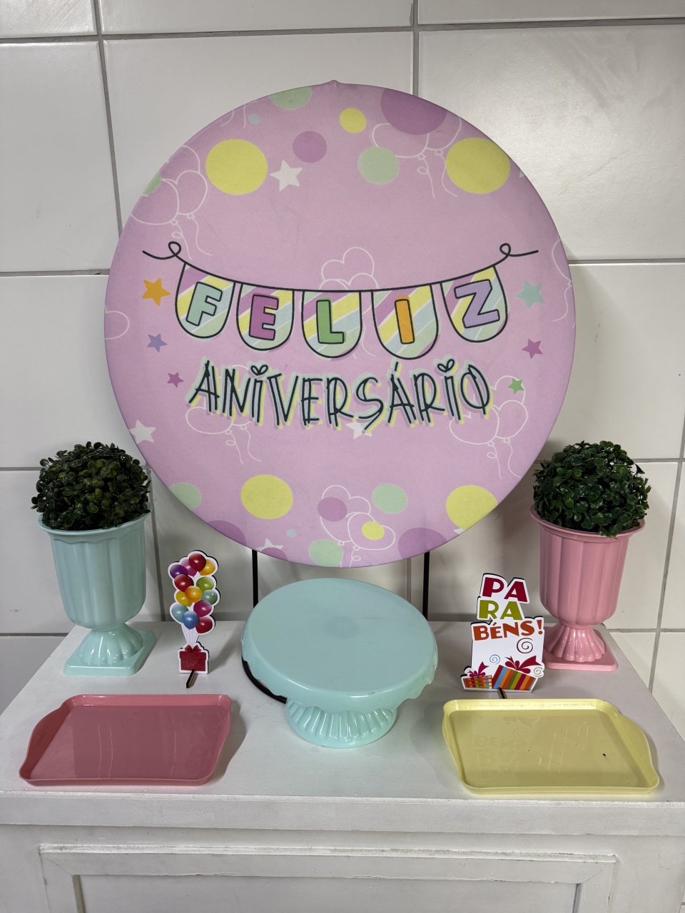 Mini Kit - Feliz Aniversário 2 - PinkBluedecoracoes
