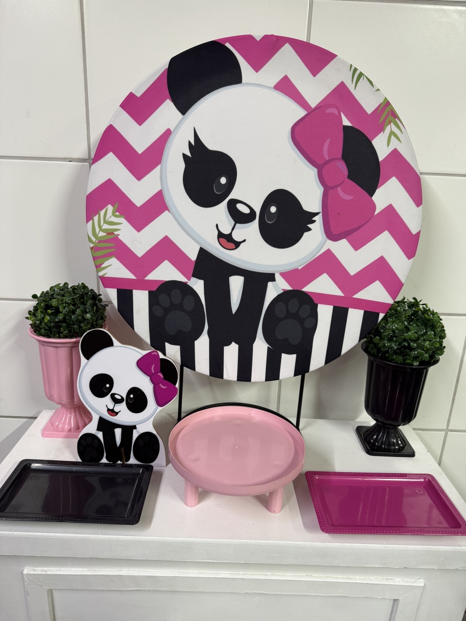 Mini Kit - Panda Rosa - PinkBluedecoracoes