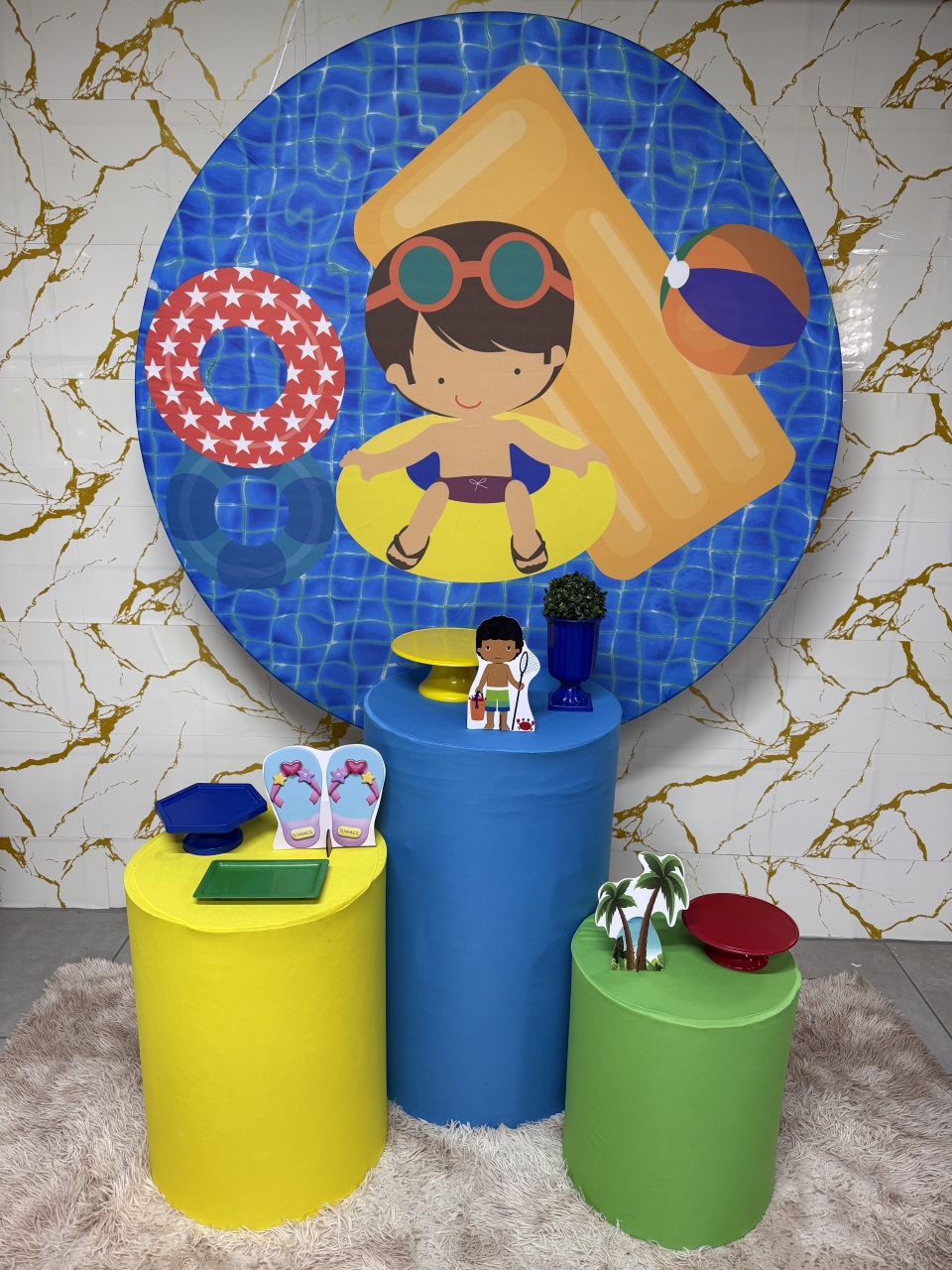 Kit Bronze 1 -Pool Party - PinkBluedecoracoes
