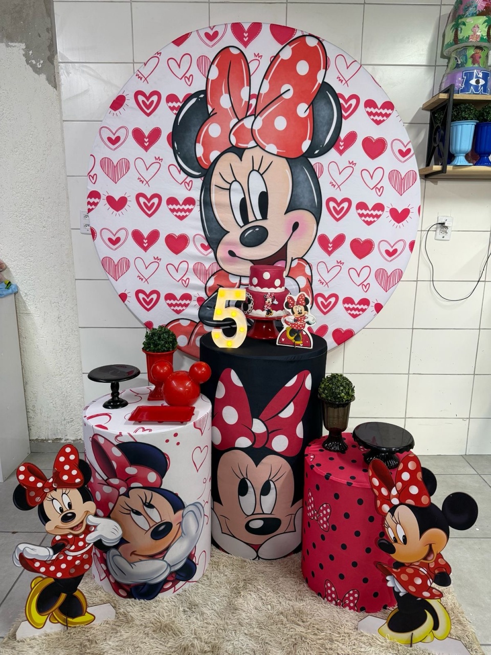 Kit Bronze 2 - Minnie Vermelha 2 - PinkBluedecoracoes