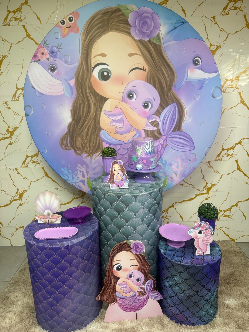 Kit Bronze 2 - Sereia 2 - PinkBluedecoracoes