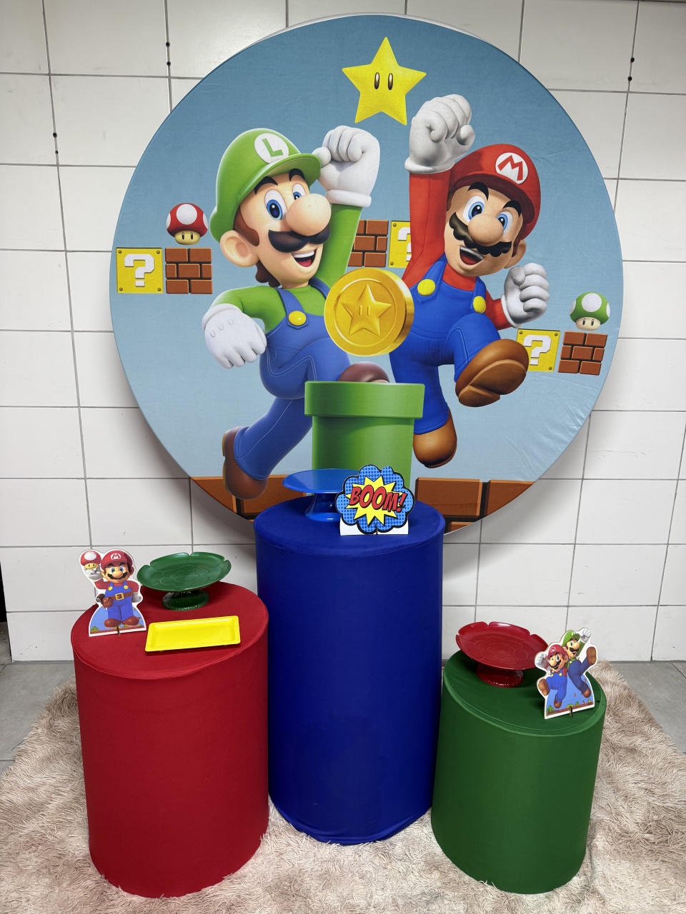 Kit Bronze 1 - Mario Bros - PinkBluedecoracoes