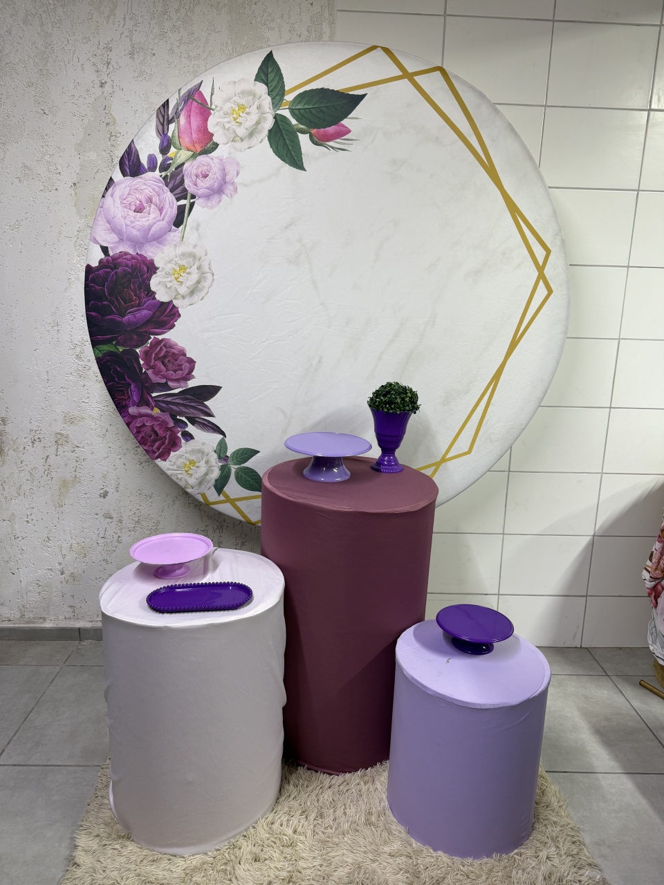 Kit Bronze 1 - Floral Roxo - PinkBluedecoracoes