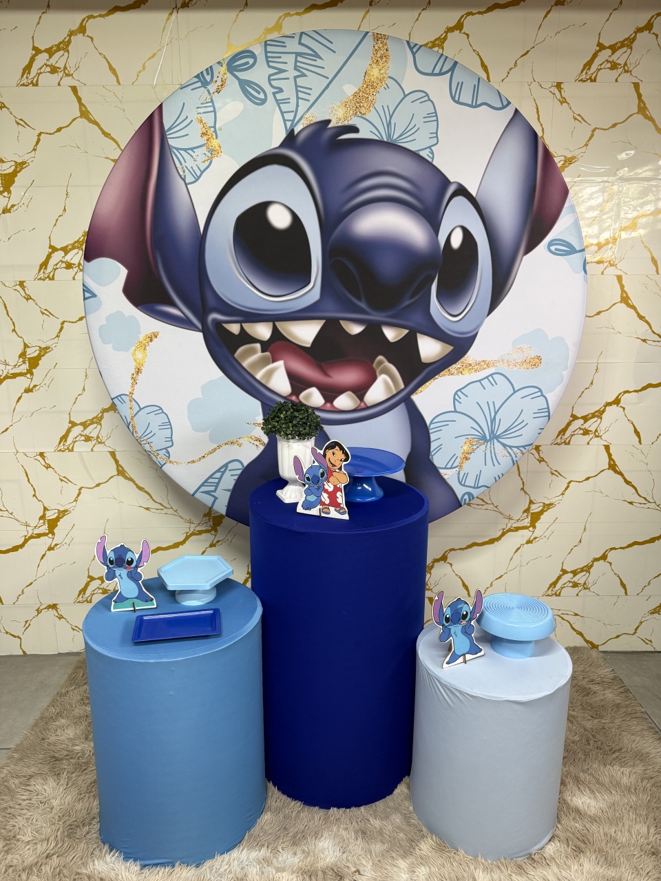 Kit Bronze 1 - Stitch 2 - PinkBluedecoracoes