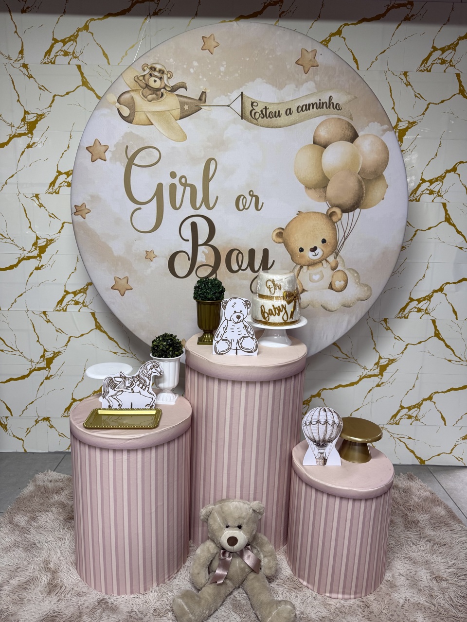 Kit Bronze 2 - Revelação Marron - PinkBluedecoracoes